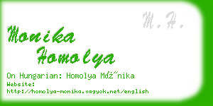 monika homolya business card